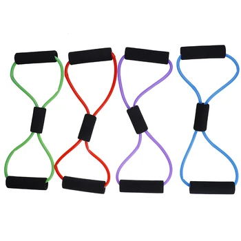 1PC 8 Word Fitness Rope Resistance Bands for Elastic Band Fitness Expander 1