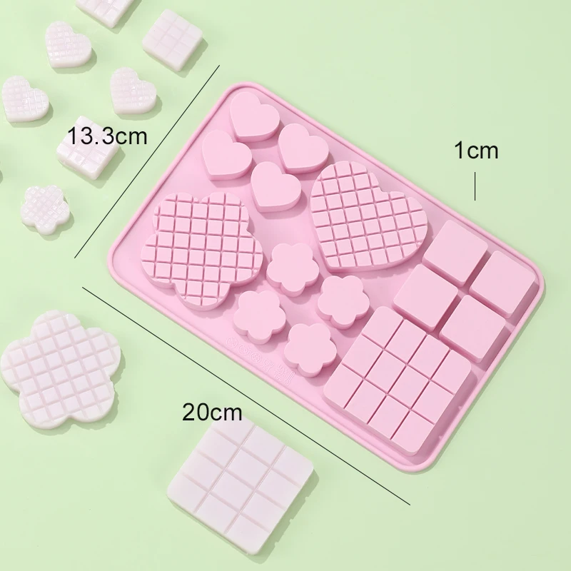 12 Grids Snowflake Silicone Ice Cube Tray Bar Chocolate Candy Cake Mould  Mold