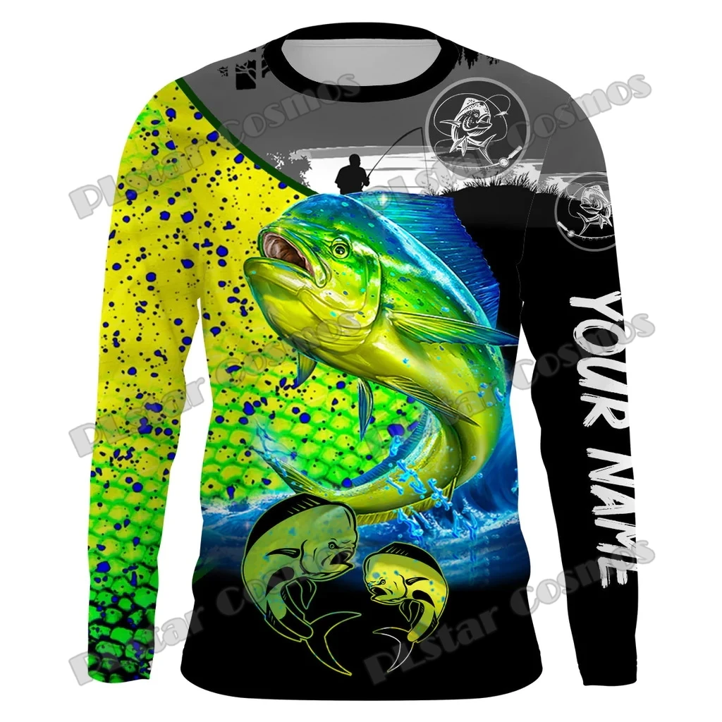 Tuna, Mahi Mahi, Wahoo Fishing Customize 3D Printed Fashion Men's Crew Neck Sweatshirt Unisex Casual Long-sleeved Pullover QDY58