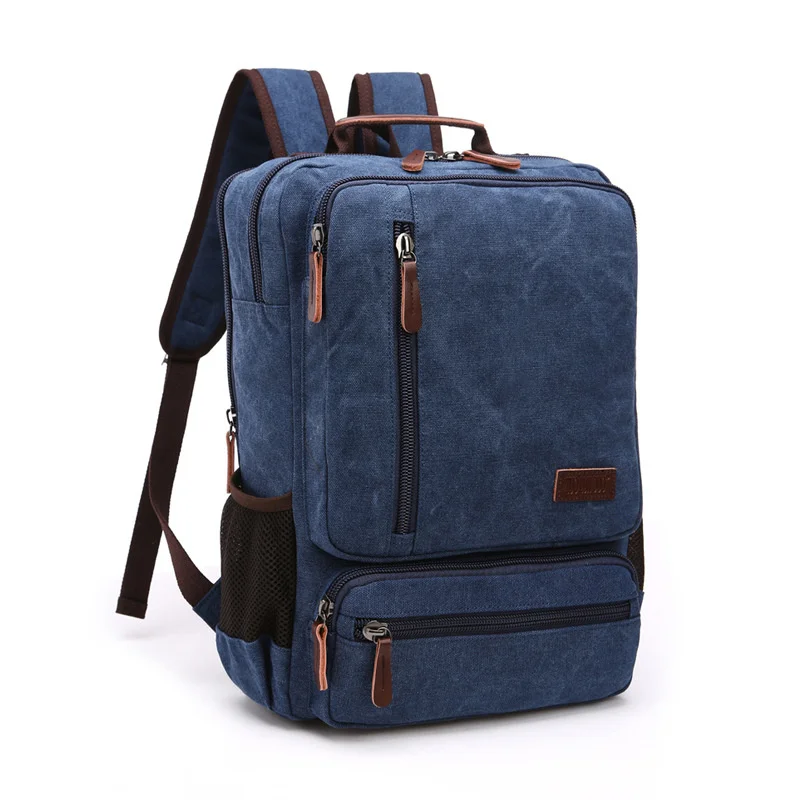 

Vintage Canvas Backpack Men Large Capacity Travel Shoulder Bag High Quality Fashion Students Bag Laptop Male notebook Backpack