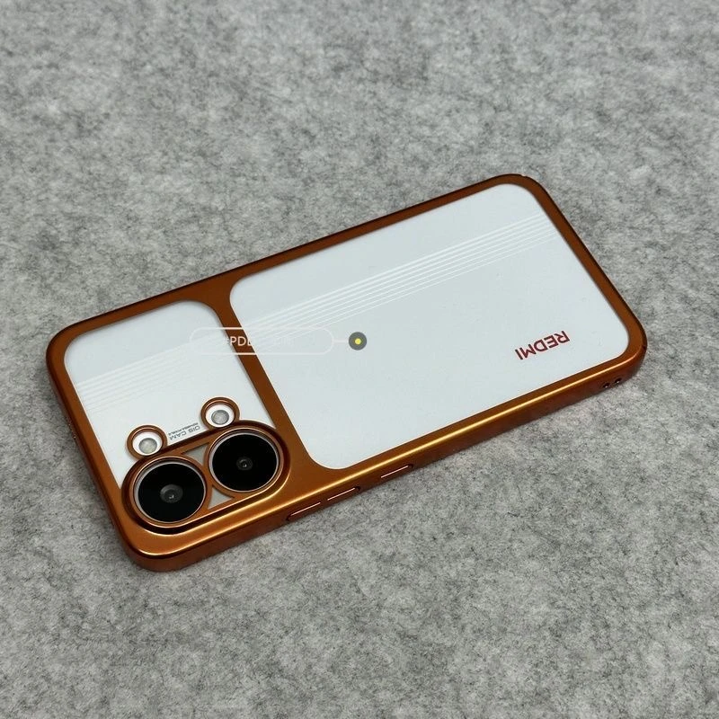 Luxury Matte Transparent Hard Back Cover with Electroplated Border