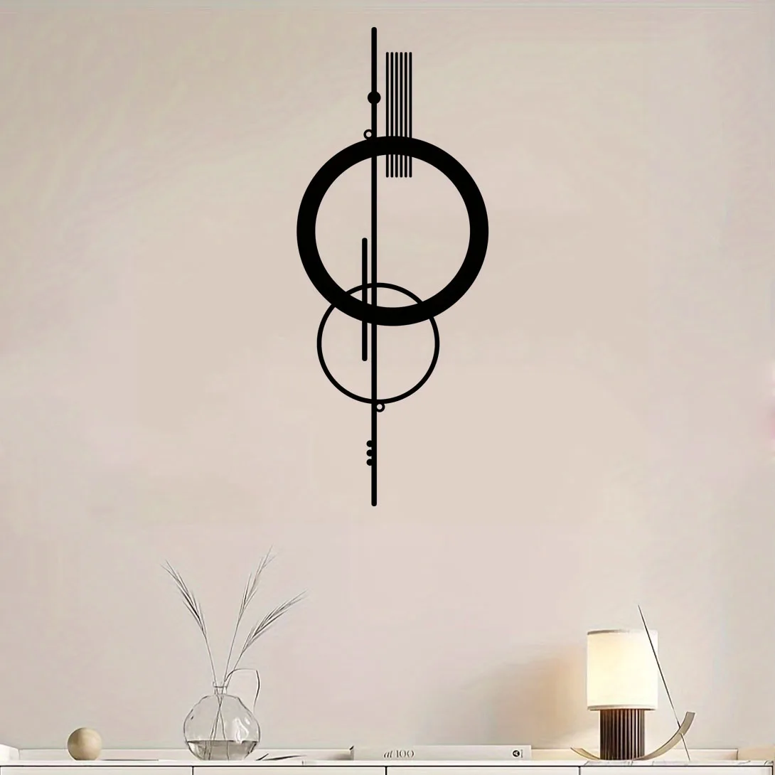 

Metal Wall Decor, Hanging Wall Art, Minimalist Abstract Hollow Vertical Decorations, Sculptures Geometric Wall Hanging Gift