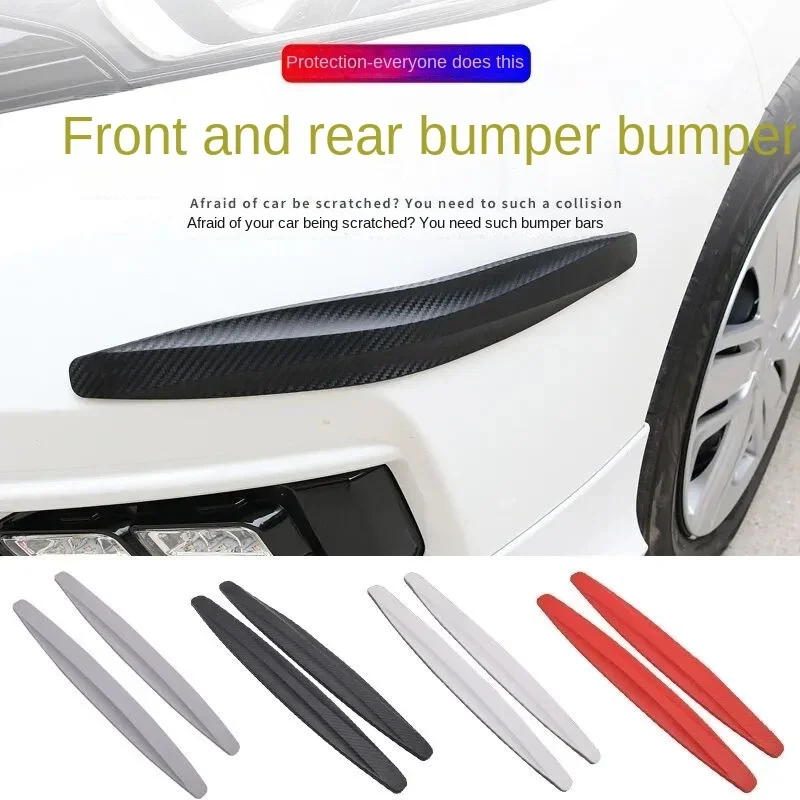 Car Bumper Protector Car Bumper Protector Strip 2pcs Guard Corner Protection Strips Scratch Protector Crash Blade Anti-collision Auto Accessories