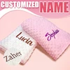 Personalized Baby First Name Cover Kids Custom Blanket Newborn Boy Girl Birthday Gift Swaddle Bed Toddler Stroller Crib Blanket 1