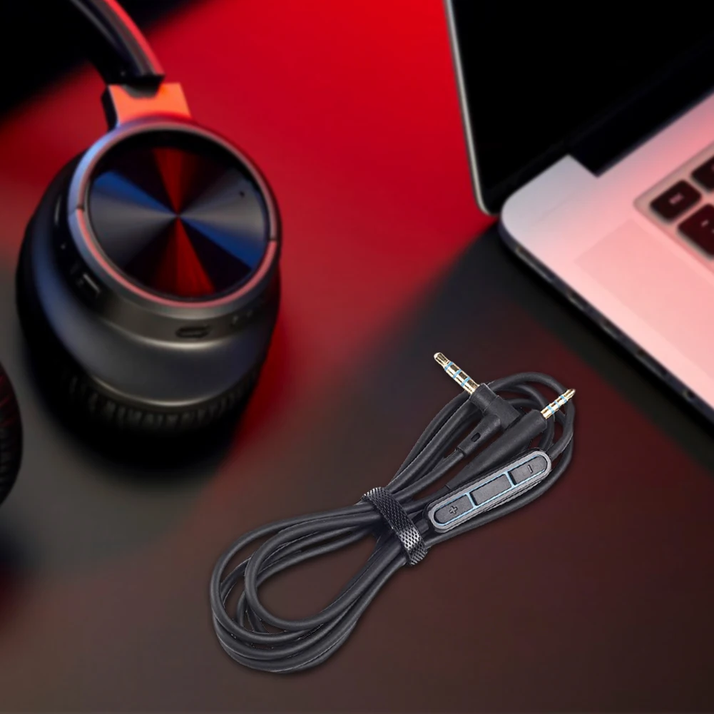 Audio Extension Cable with Inline Mic Volume Control for Headphones