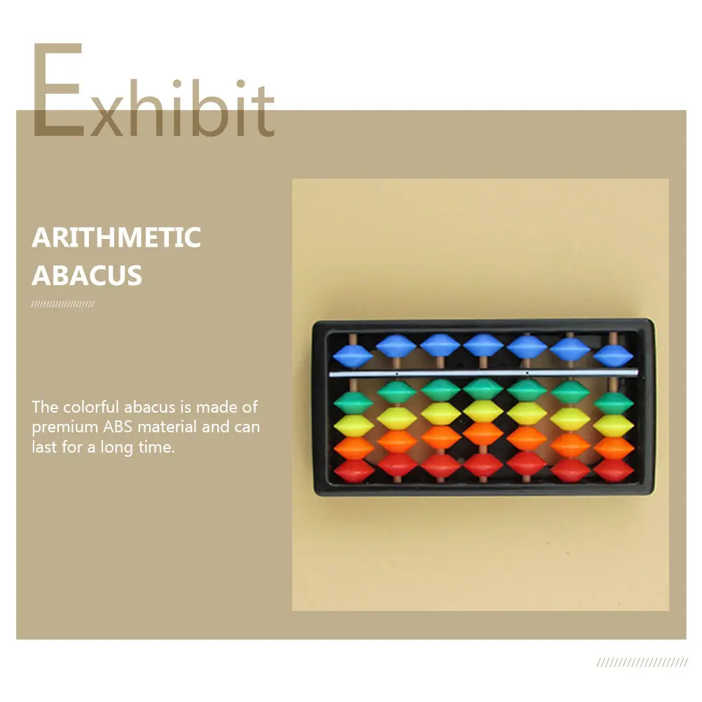 3Pcs 어린이 수학 학습 주판 다채로운 산술 도구 유치원 두뇌 발달 보조를위한 교육용 계산 프레임