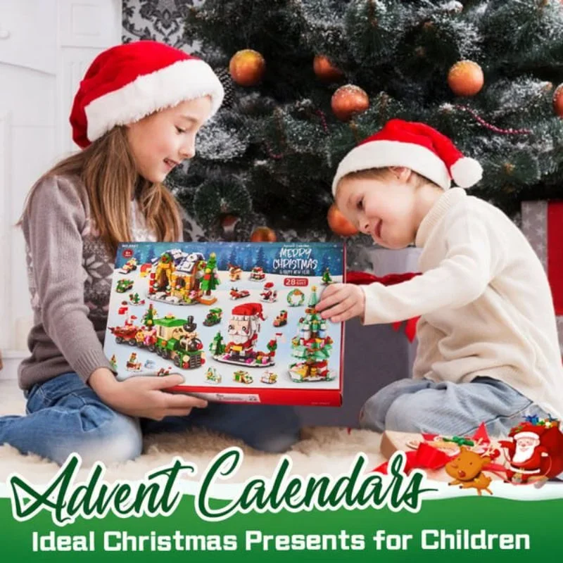Christmas Advent Calendar 24 Days Countdown Surprise Blind Box Building Blocks Puzzle Assembly Toys For Kids Adult Gifts christmas countdown calendar