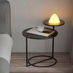 Stylish Nordic Modern Small Tea Table Light Luxury Iron Round Design Versatile Sofa Side Corner & Bedside Table for Living Room