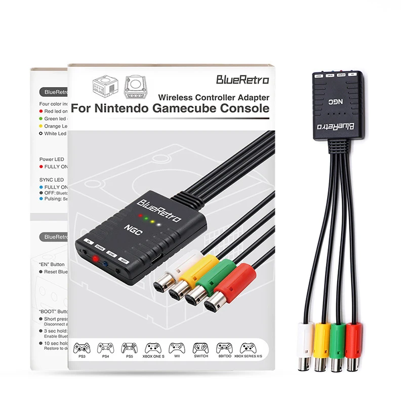 Blueretro Adattatore Controller Wireless Per Console Nintendo A Ps3 Ps4 Ps5 8 Controller Bitdo Wiiu