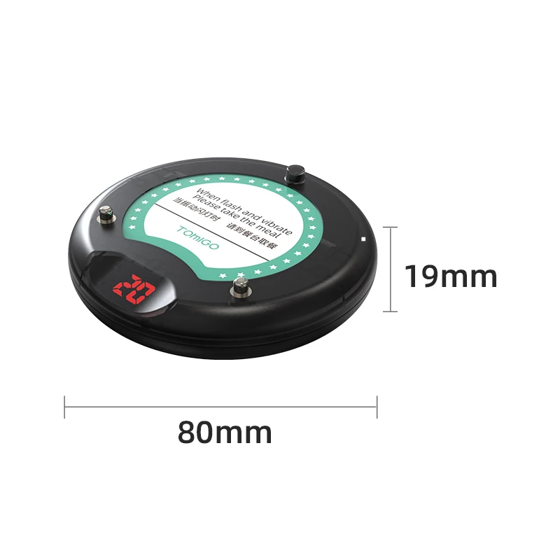 JT-P90 Wireless Fast Food Restaurant Pager System Waterproof Vibratory Buzzer for Guest Queue Coaster and Order Calling