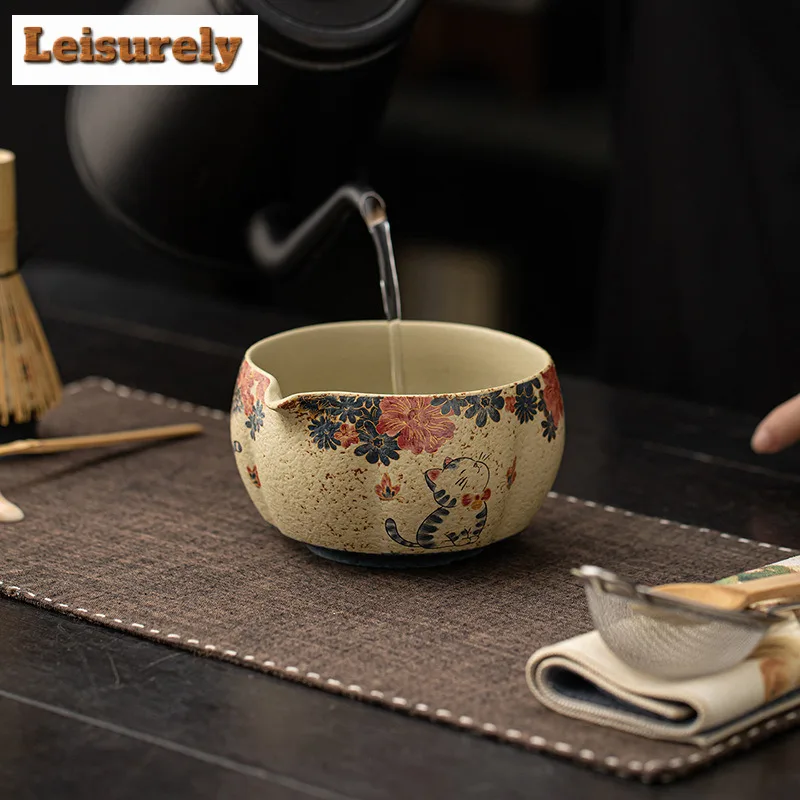 Firestone Red Tea Set Complete Set Ancient Whisk Batidor Japanese Matcha Set Kit Green Tea Powder Bamboo Tranditional Tea Sets