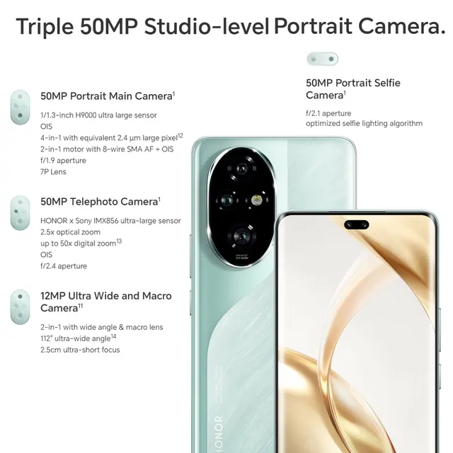 Глобальная версия 2024 HONOR 200 Pro Snapdragon 8s Gen 3 5G Смартфон 6,78 дюйма 120 Гц AMOLED-дисплей Поддержка HONOR 100 Вт SuperCharge 3
