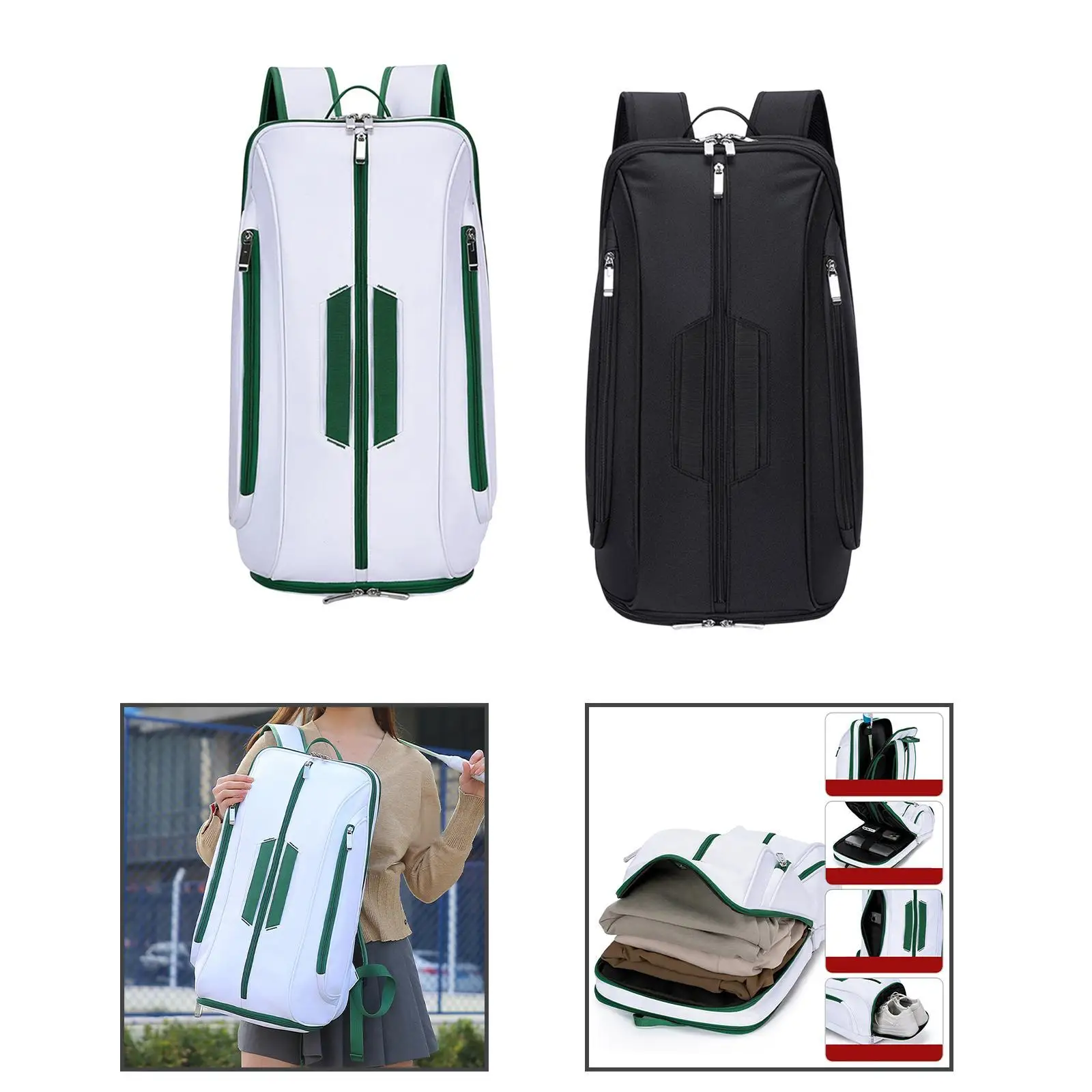 Pickleball Backpack Tennis Bag Paddle Holder Shock Resistant Pickleball Racket Bag with Shoe Compartment for Men Women Pickleball Backpack Tennis Bag Paddle Holder Shock Resistant Pickleball Racket Bag with Shoe Compartment for Men Women