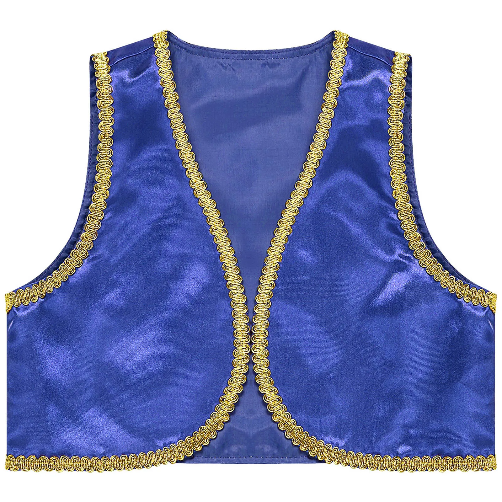 Boys arabian costume Children Boys Arabian Prince Costume Genies Vest Open Front Golden Genies Waistcoat Party Halloween Cosplay Fancy Dress Up