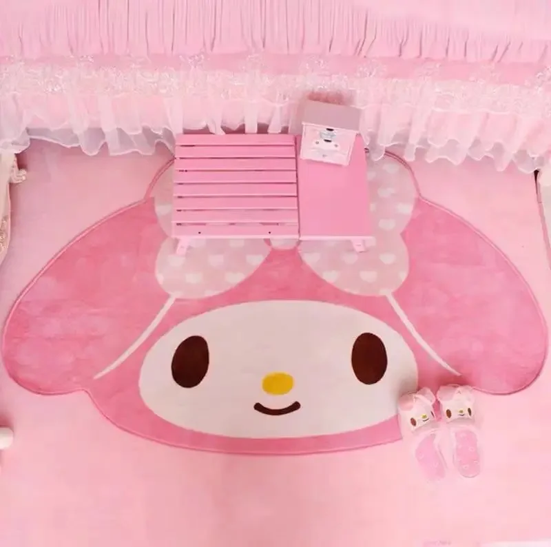 Description Picture 2 of itemSanrio My Melody Carpet Bedside Blanket Floor Mat Dressing Table Cushion Girl Room Bedroom Decorative Pashmina Carpet