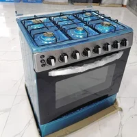 120L Gas Stove Strong Fire Power 6-Burner Freestanding Gas Cooker Range Stove with Oven for Home Kitchen Restaurant 1