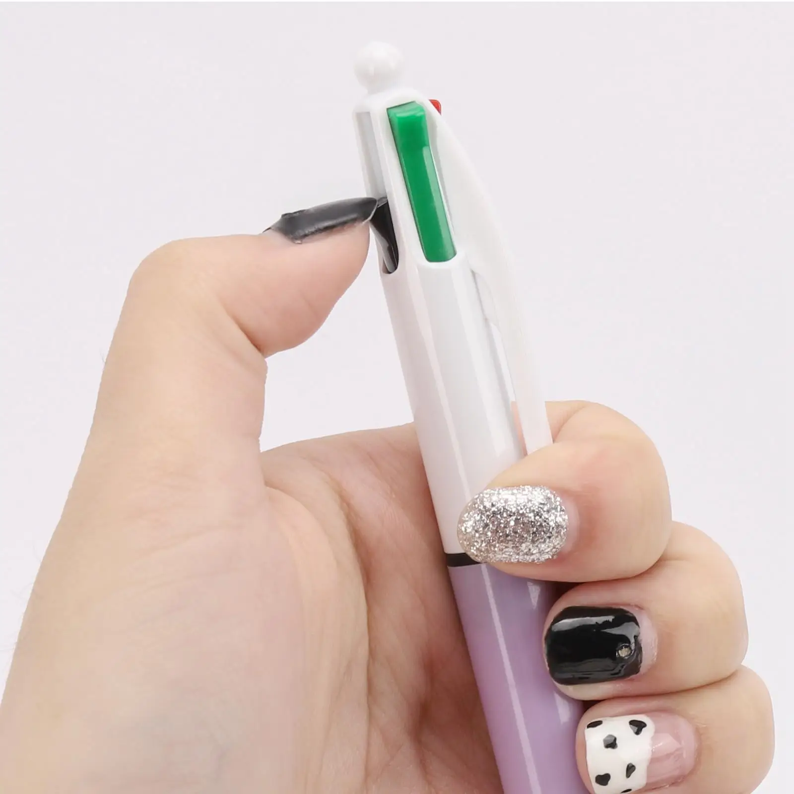 멀티 컬러 볼펜, 중간 지점, 1.0mm 개폐식 컬러 펜, 일기장 교사 학생 어린이 선물, 4 인 1, 30 개