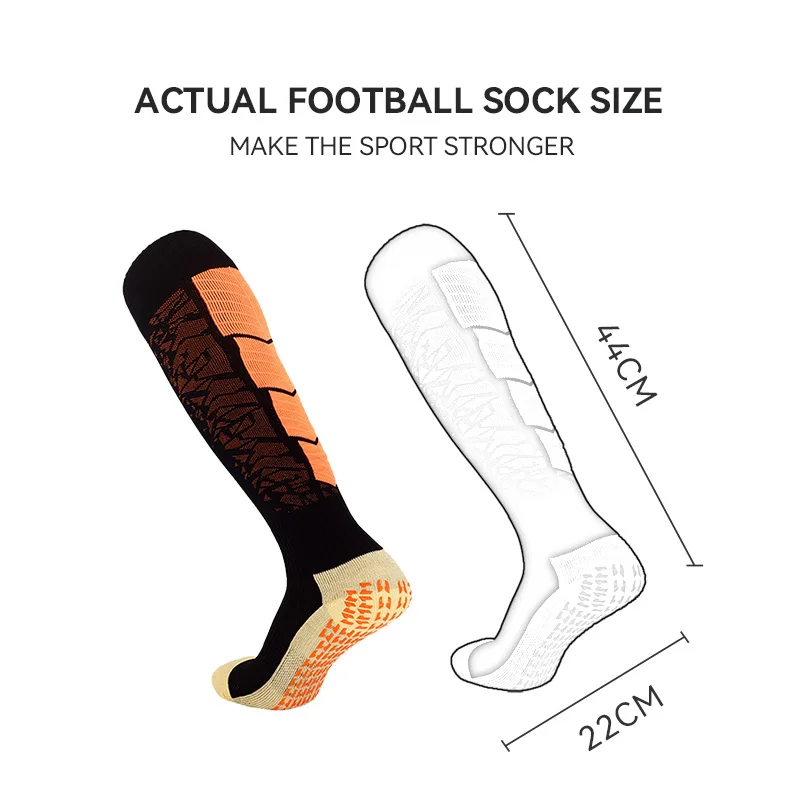Silicone Anti Slip Football Socks for Men Professional Soccer Long Tube  Thick Towel Bottom Adult Training Glue Grip Socks Cut - AliExpress