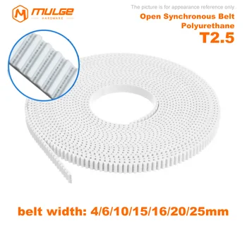 Poliuretano PU T2.5 dente trasmissione nastro dentato nastro dentato cavo in acciaio aperto cavo in Kevlar passo 5mm Pu cinghia sincrona 3D Printe