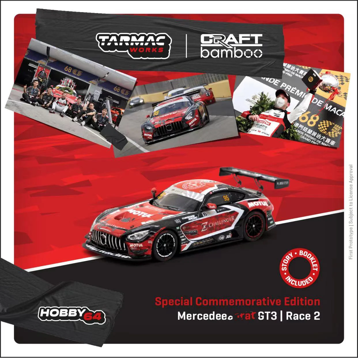 

TW In Stock 1:64 Macau GT3 Racing Album Packaging Limited Edition Diecast Diorama Car Model Collection Miniature Carros Toys