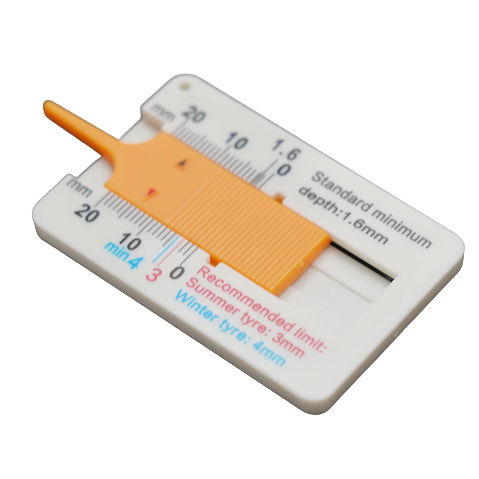 Reifenprofiltiefenmesser 0-20mm Auto Rad Profiltiefenmesser Tiefenindikator Lineal Kunststoff Messwerkzeug – Detail 2