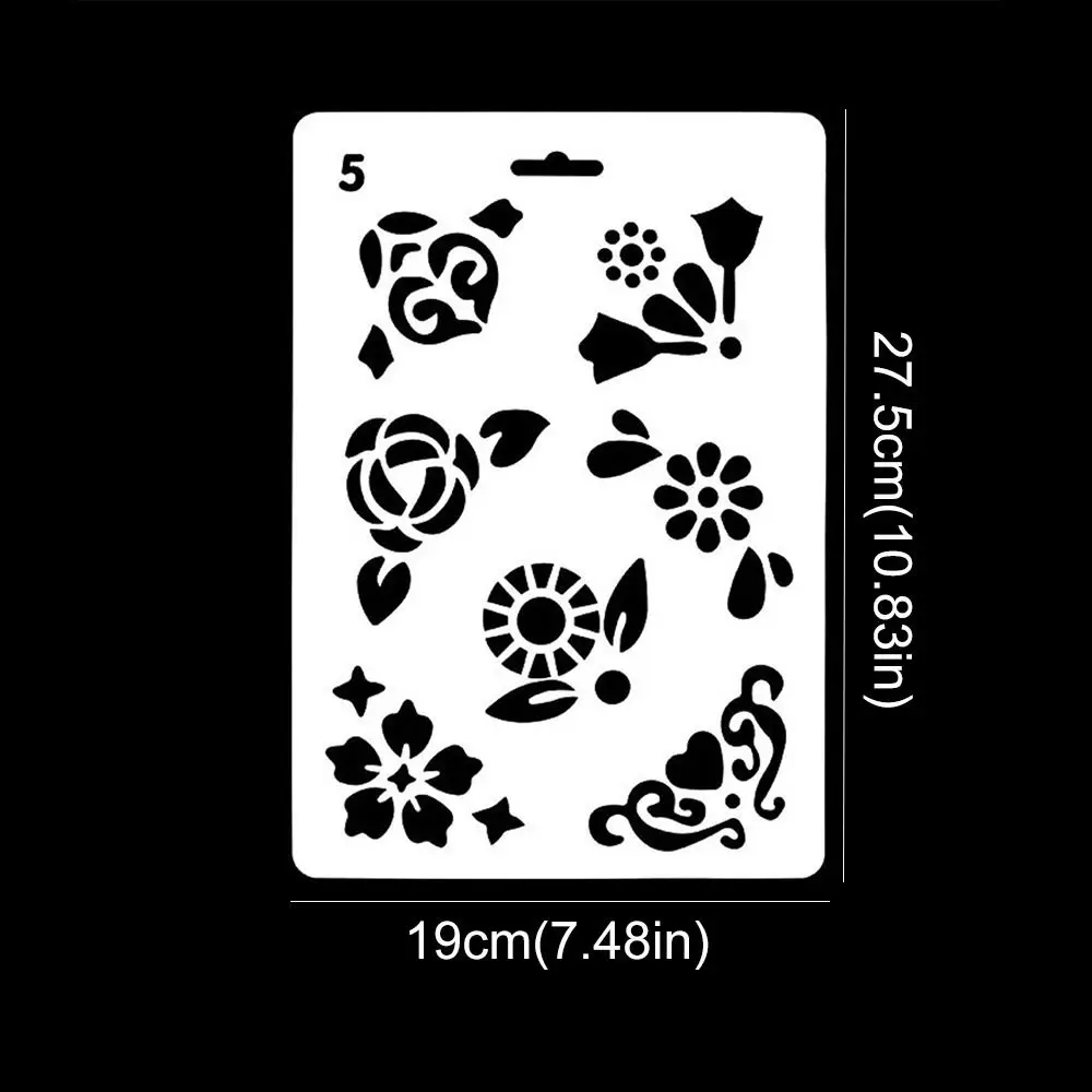 Reusable Face Paint Templates Hand Painting Hollowed DIY Body Art Paint Stencils Decorative Easily Use Tattoos Makeup Tools