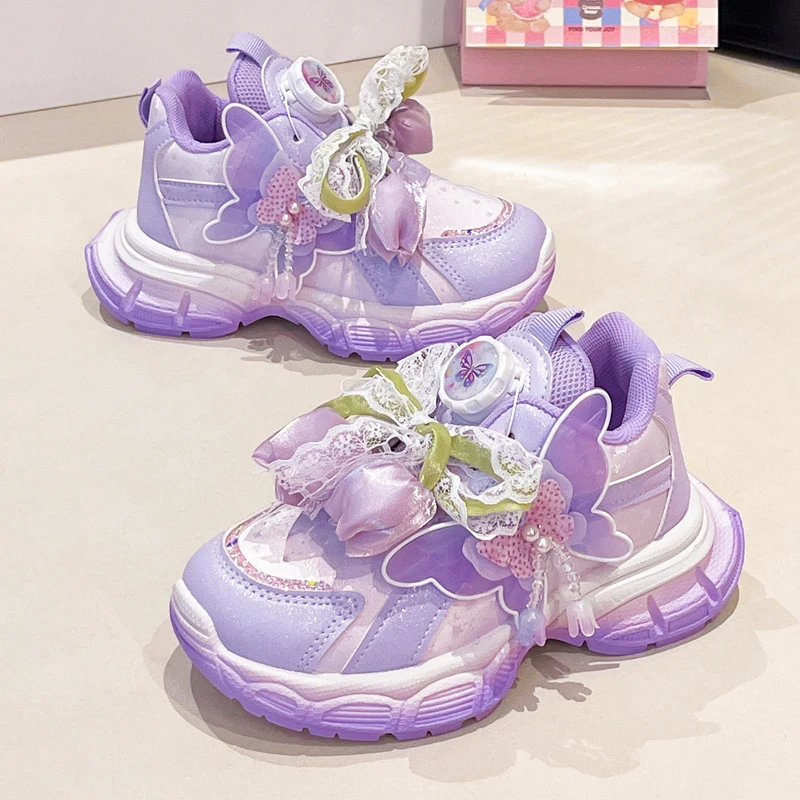 Girls Casual Platform Sneakers Soft Sole Autumn School Sport Shoes