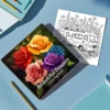 Beautiful Flowers Coloring Book 24Page Adult Picture Books Gift For Relieve Stress Kill Time Graffiti Painting Drawing Art Book 4