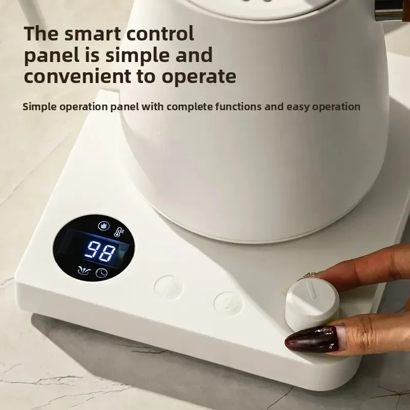 1000W Electric Gooseneck Kettle 1000ml 304 Stainless Steel Coffee Pot Intelligent Constant Temperature LED Display for CoffeeTea 3