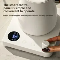 Bouilloire électrique à col de cygne 1000W, 1000ml, en acier inoxydable 304, avec affichage LED intelligent à température constante pour café et thé 3