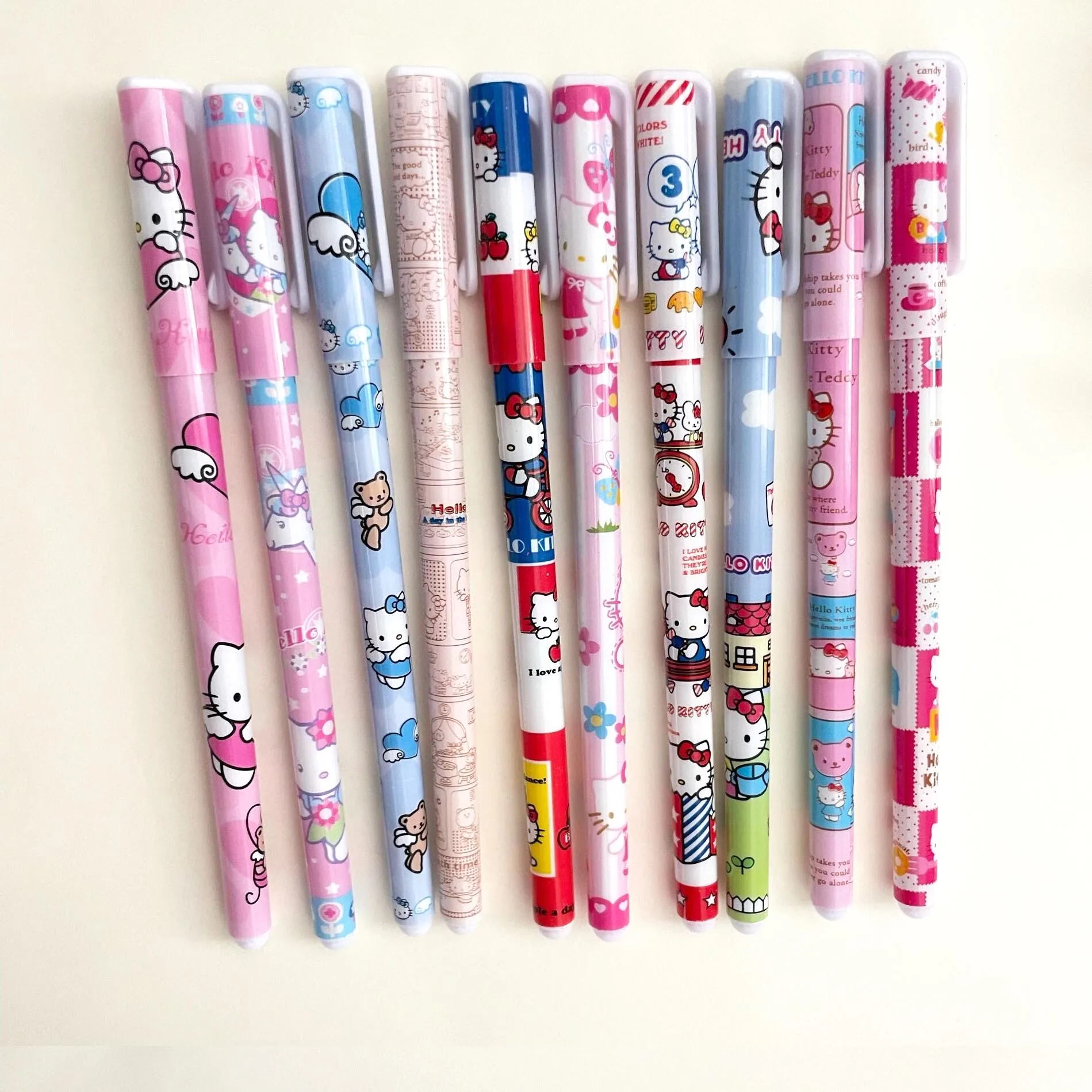 10pcs/Box Kawaii Sanrio Gel Pens For Writing Cute Hello