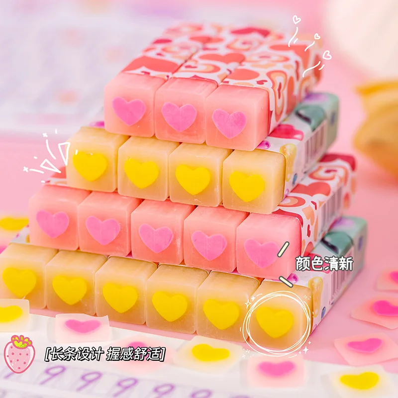 Translucent Fruit Eraser pencil eraser retractable eraser kneadable eraser biscuit eraser plasticine eraser with Fragrance Cute School Rubbers Lovely Animal Eraser Kawaii Stationery Cute Desk Accessories