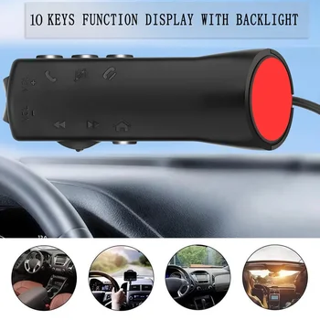 Volante per auto con pulsanti a 10 tasti, telecomando multifunzionale per lettore musicale audio per auto, navigazione GPS, DVD Android