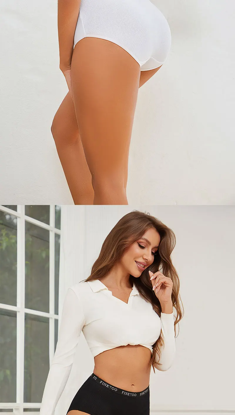 High Waist Panties - Cotton Briefs Set | Plus Size Breathable Lingerie for Women