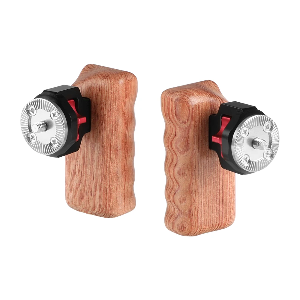 Universal Wooden Handgrip with ARRI-Style Rosette M6 Male Connection Mount For C