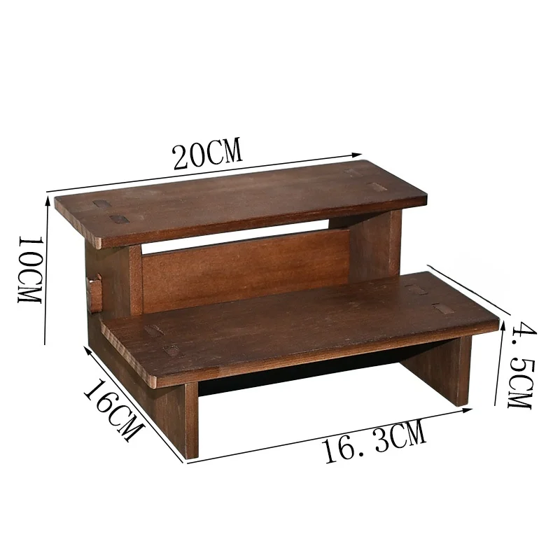 Retro Hand Bracelet Stand Real Wood Display Ra Small Bracelet Chain Placement Stand Cultural Artifacts Bead String Step Dis...