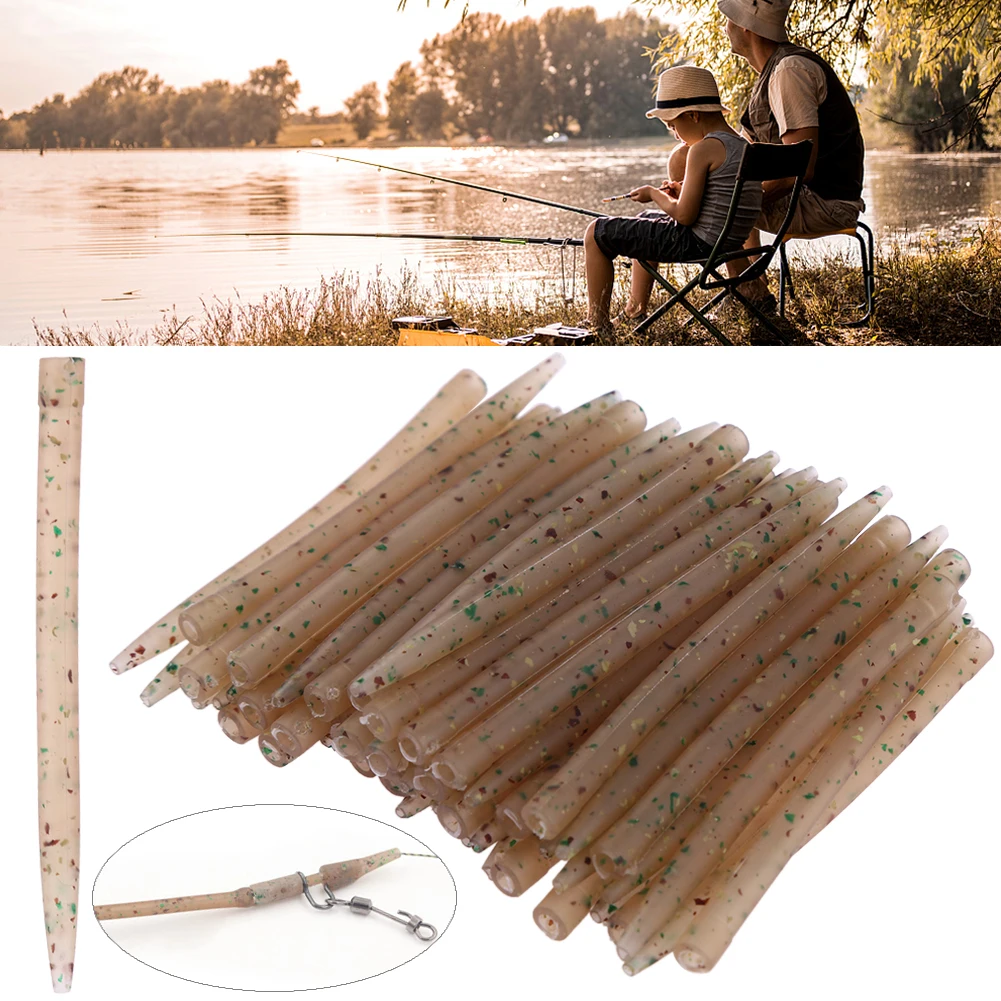 20-100PCS Quick Change Swivel Tail Rubber Anti Tangle Sleeves Carp Fishing Accessories Lead Clip for Carp Rigs Coarse Fishing Ta