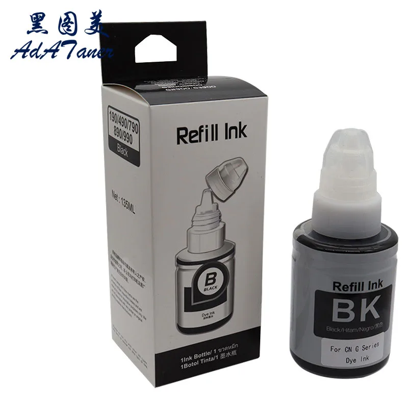 Compatible Bottle Water Based Refill Tintas Ink GI190 GI 190 GI-190 Compatible Bottle Water Based Refill Tintas Ink For Canon PIXMA G1110 G2100 G2110 G3110 G1100 G3100 Printer