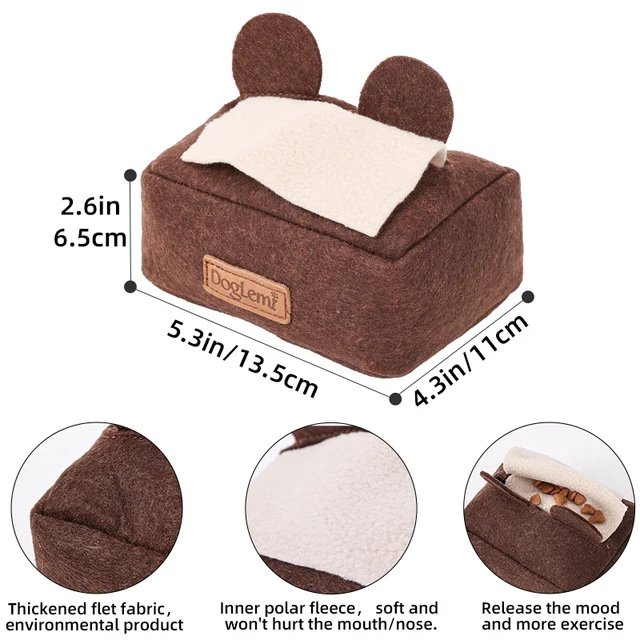 Dog Interactive Snuffle Toys Treat Dog Feeder Pet Toys Tissue Box Nosework Training Toy for Cats Dog Sniffing Toys Pet Supplies 5