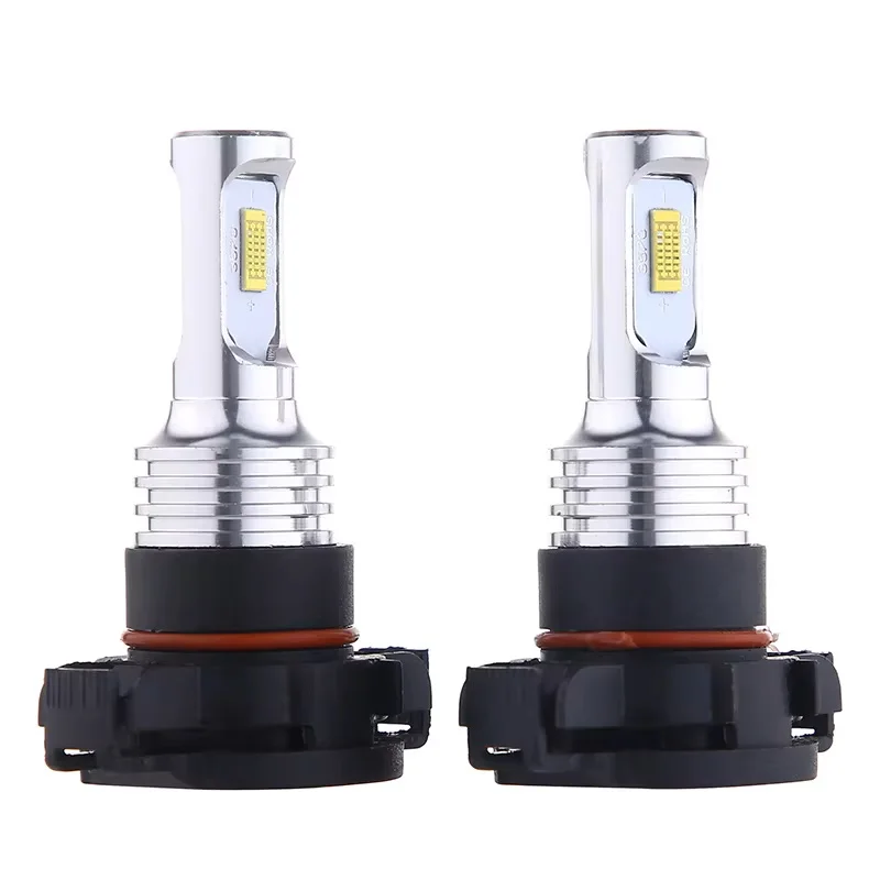 2개 H16EU PXS24W 9006/HB4 LED 안개등 전구 6500K 화이트 3000K P13W CSP 자동차 헤드라이트 안개등 12V 24V 주간 주행등