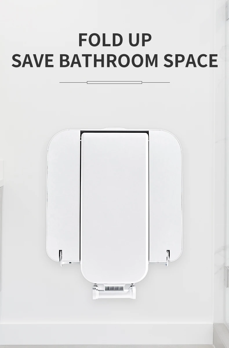 Description Picture 4 of itemFolding Shower Seat Wall Mounted Shower Seat Toilet Seat Household Shower Room Bath Bench Shoes Footstool Shower Bench