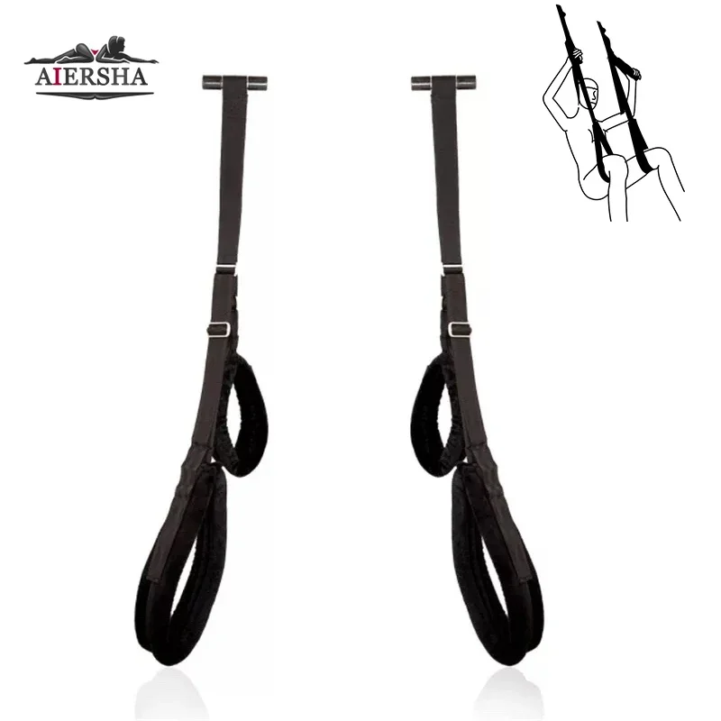 Sex Swing Bondage Slave Leather Soft Plush Sex Slings with Adjustable Straps Hanging Door Adult Toys for Couple