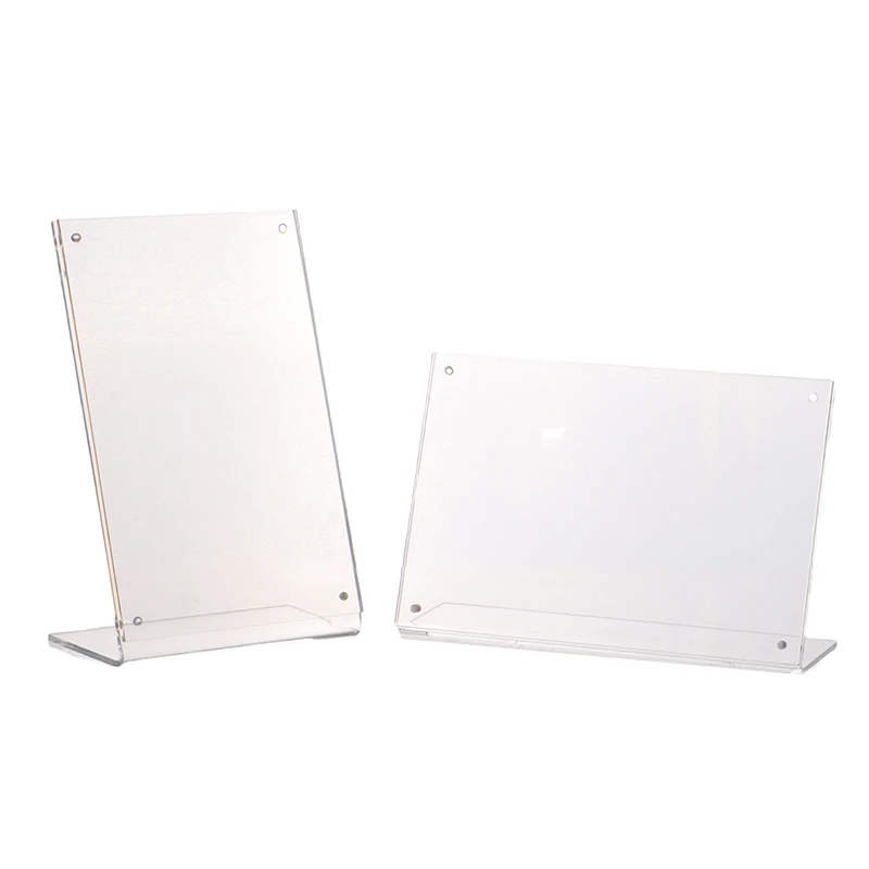 Photo Frame Acrylic Display Holder Transparent Photo Frame Acrylic Photocard Holder Picture Frame Price Tag Card Labels Poster Tag Display Stand Desktop Ornament