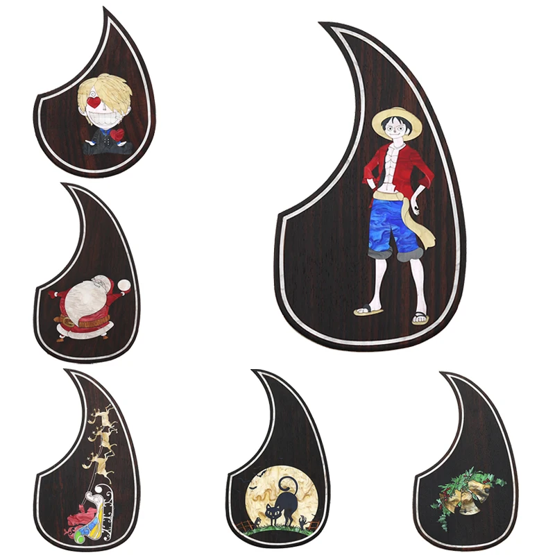 

2022 New guitar guard 40-43 universal Rose wood inlaid acrylic cartoon style classic guard