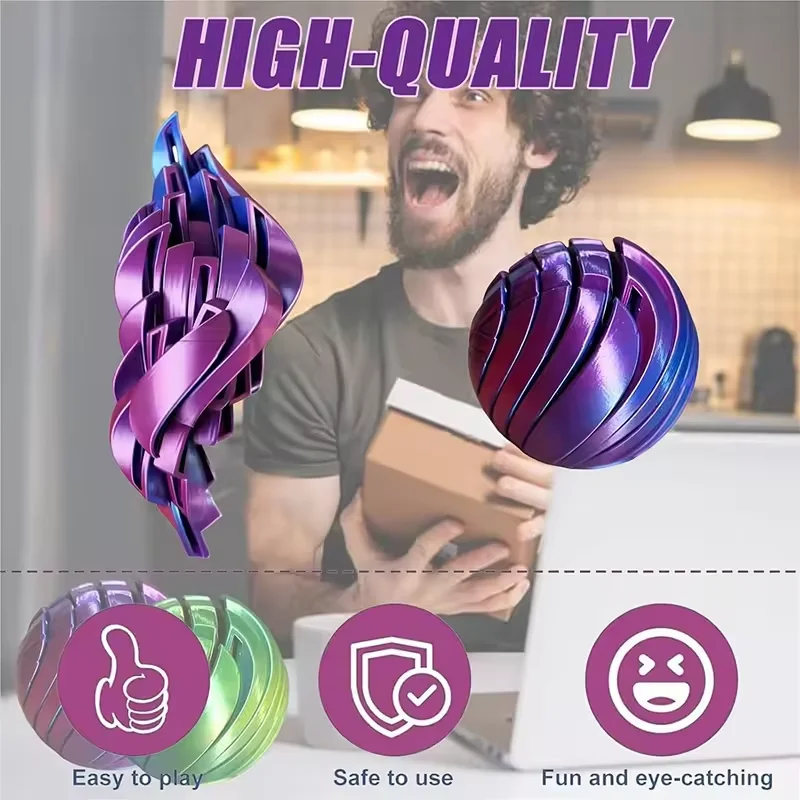 3D print slijmbal fidget speelgoed, vloeibare ballen, sensorische