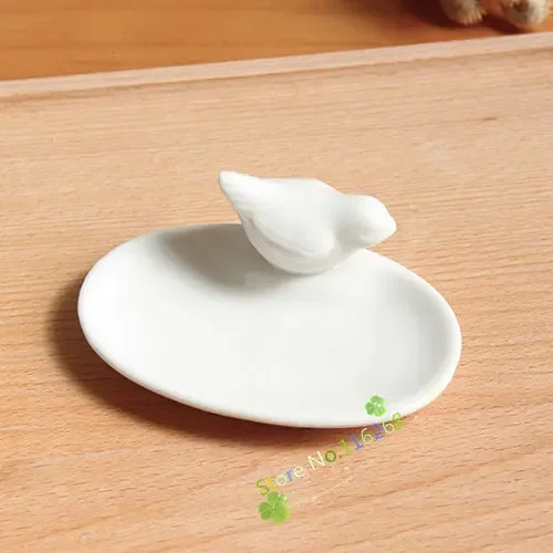 Zakka cooking tools Mini birdie rabbit deerlet dishes plates Animal pure white ceramic tray Home decoration tableware t49 1pcs