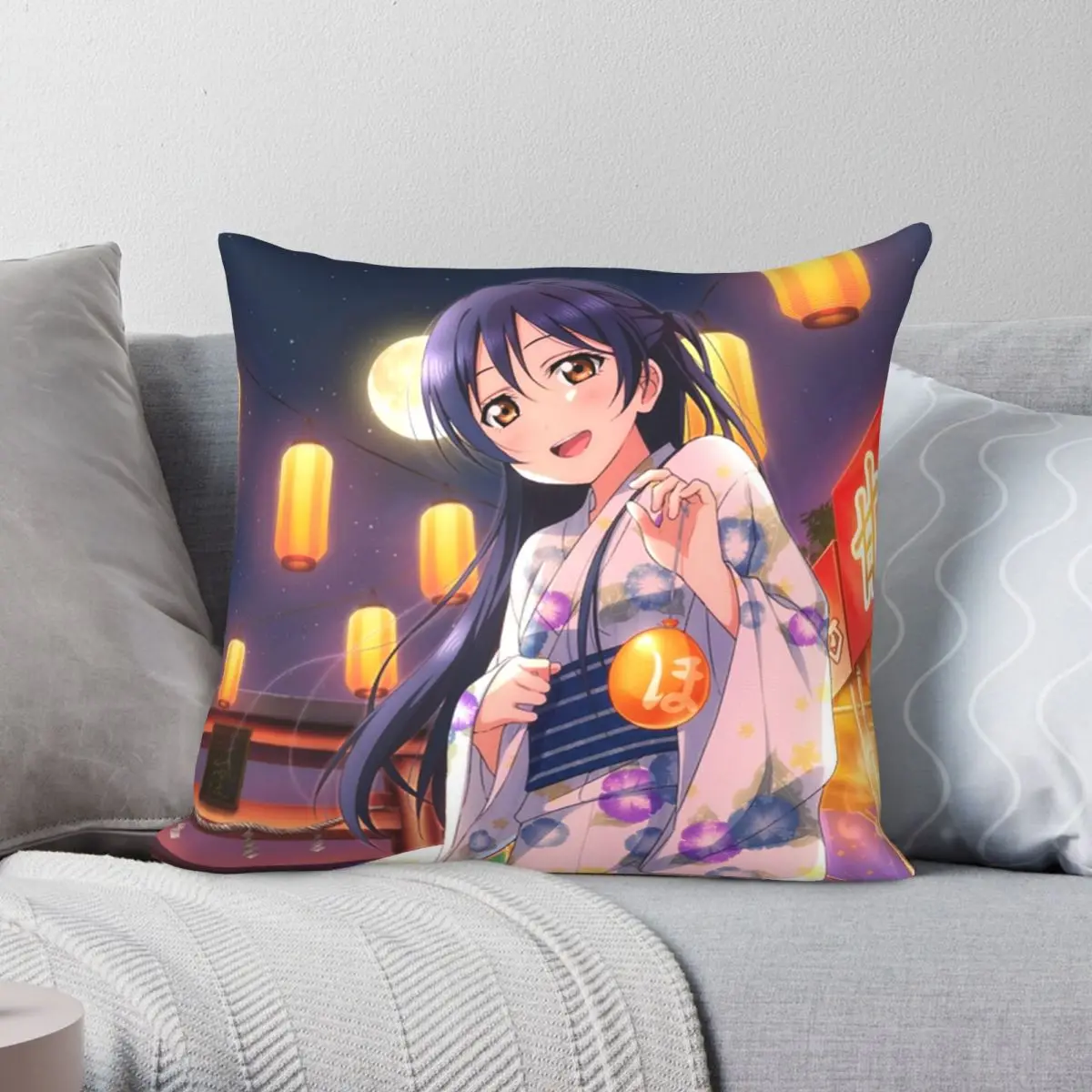 

Idol Project Summer Festival Pillowcase Polyester Linen Velvet Creative Zip Decor Throw Pillow Case Home Cushion Cover Wholesale