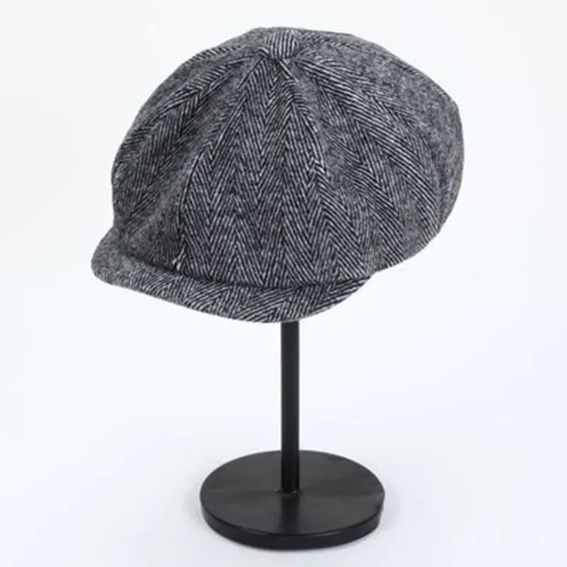 Retro Newsboy Caps Men Octagonal Hats...