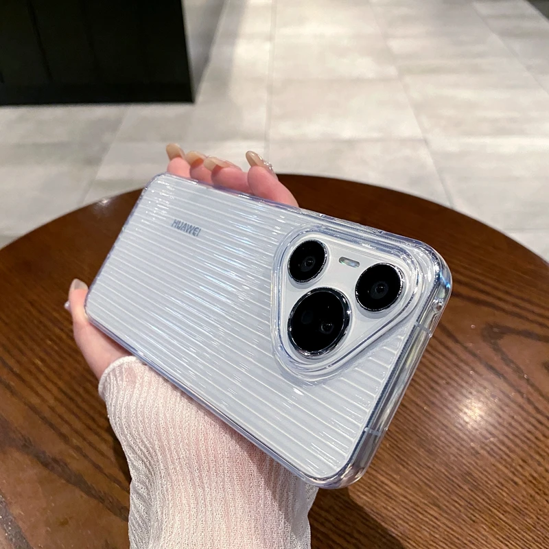 Ultra-Thin Transparent Corrugated Silicone Phone Case - Soft Clear Back Cover