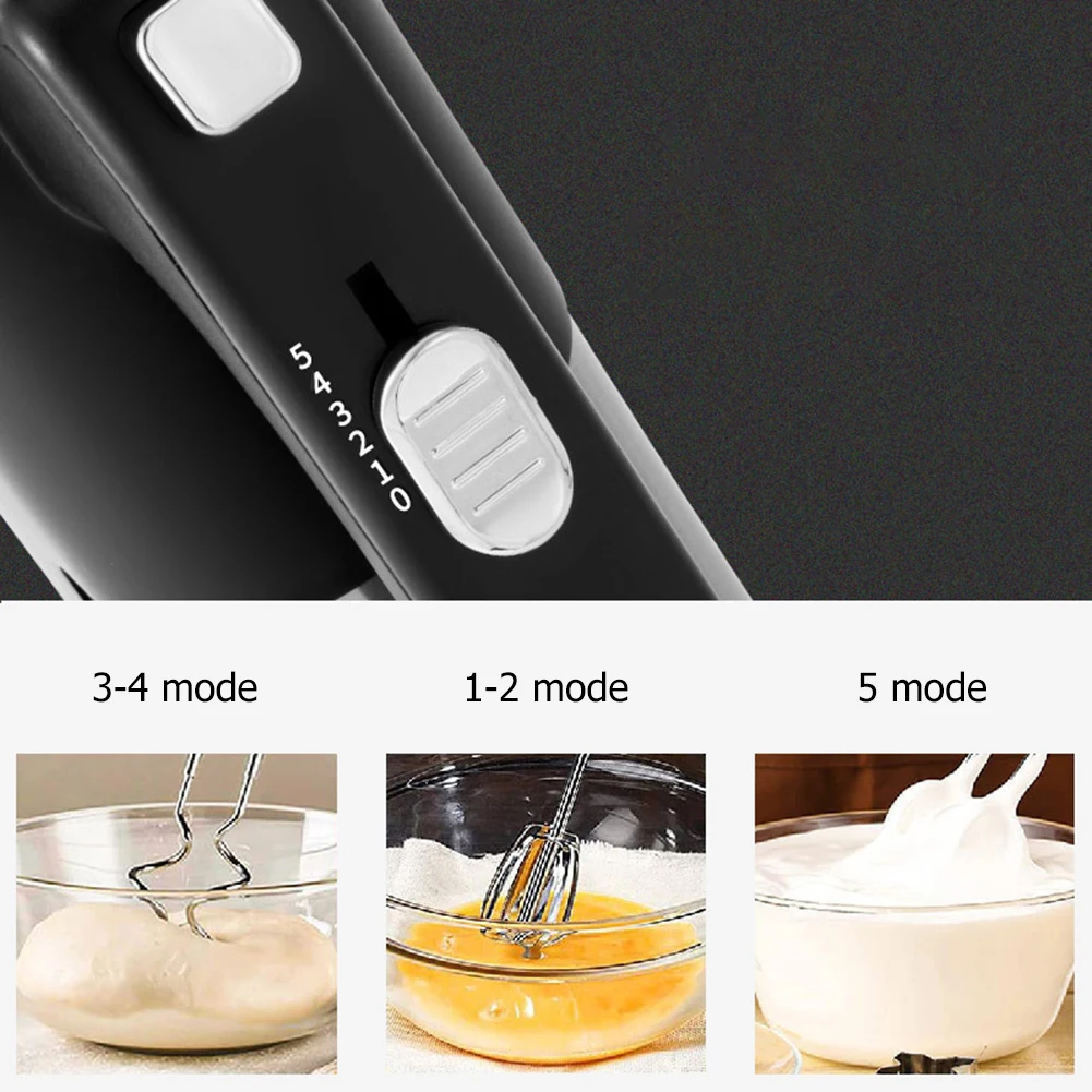 220-240V 800W Mini Automatic Cream Cake Dough Mixer 5 Speeds Electric Food Blender Handheld Egg Beater Kitchen Tools